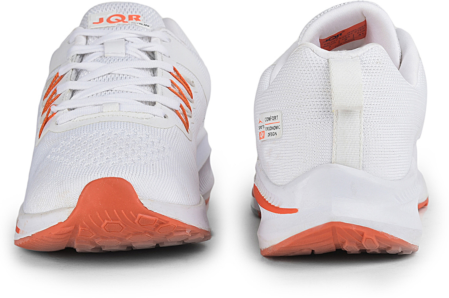 Image of JQR FOCUS Running Shoes For Men (White, Orange , 6)