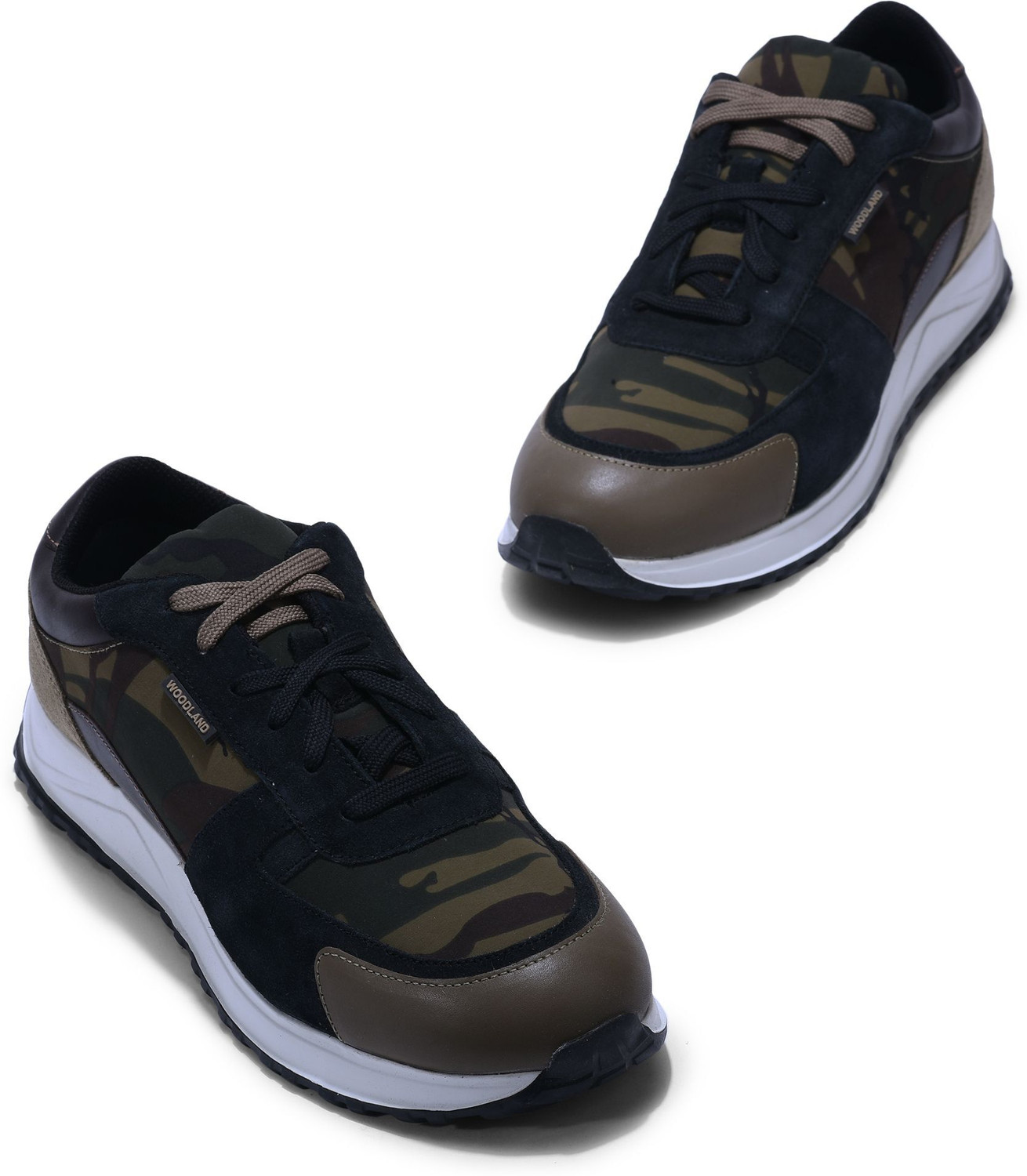 Image of WOODLAND Sneakers For Men (Black , 5)