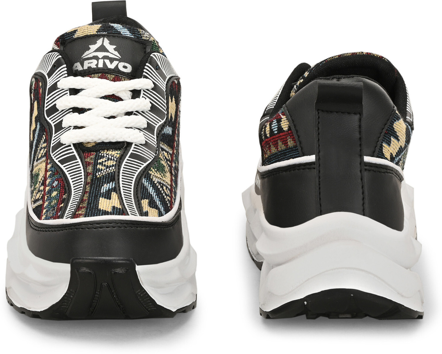 Image of Arivo Men's Chunky Sneaker Casual Sport Shoe With Thick Sole Walking Shoes For Men (Black, White , 6)