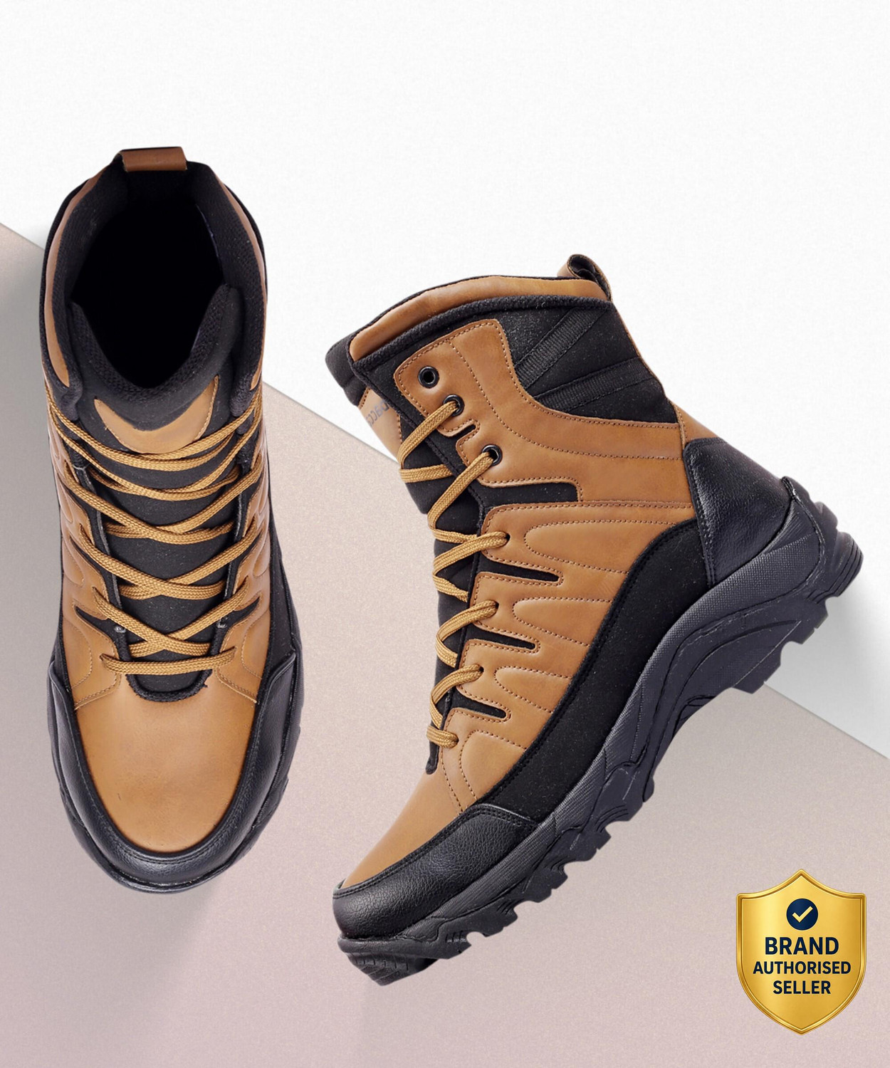 bacca bucci 7-Eye Moto Snow Boots for Men - Image 1