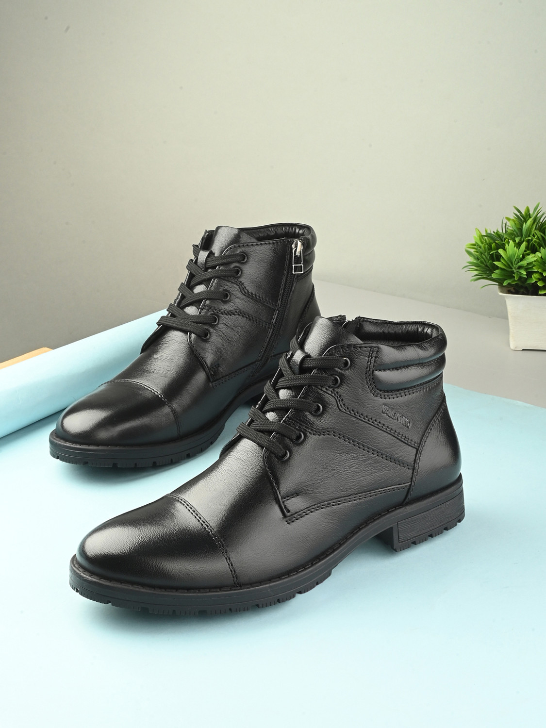 VALENTINO Men Black Boots - Image 6