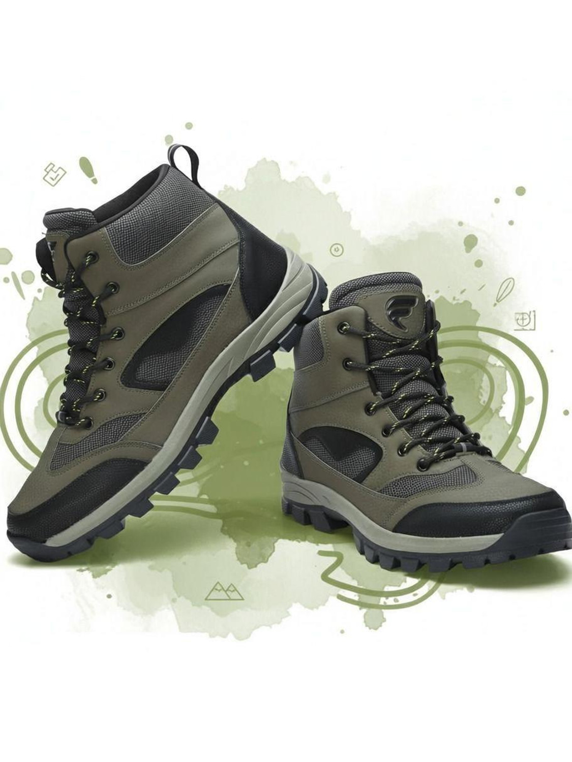 Image of THNXBRO Thunder water proof High top ankle Snow boots for Men Boots For Men (Brown , 6)
