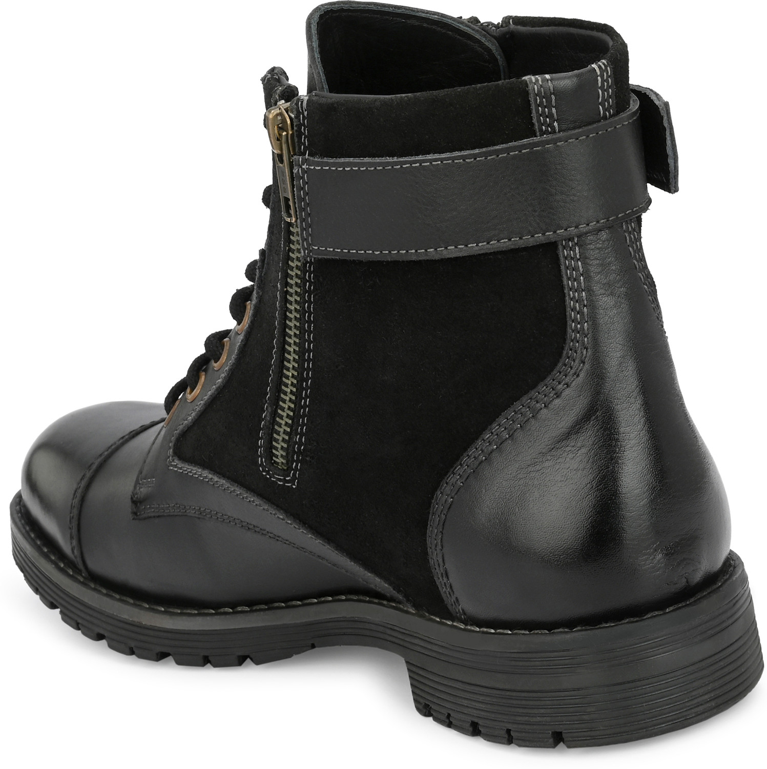 Image of Harrytech London High Ankle Leather Boots for Men - [Black] Boots For Men (Black , 12)