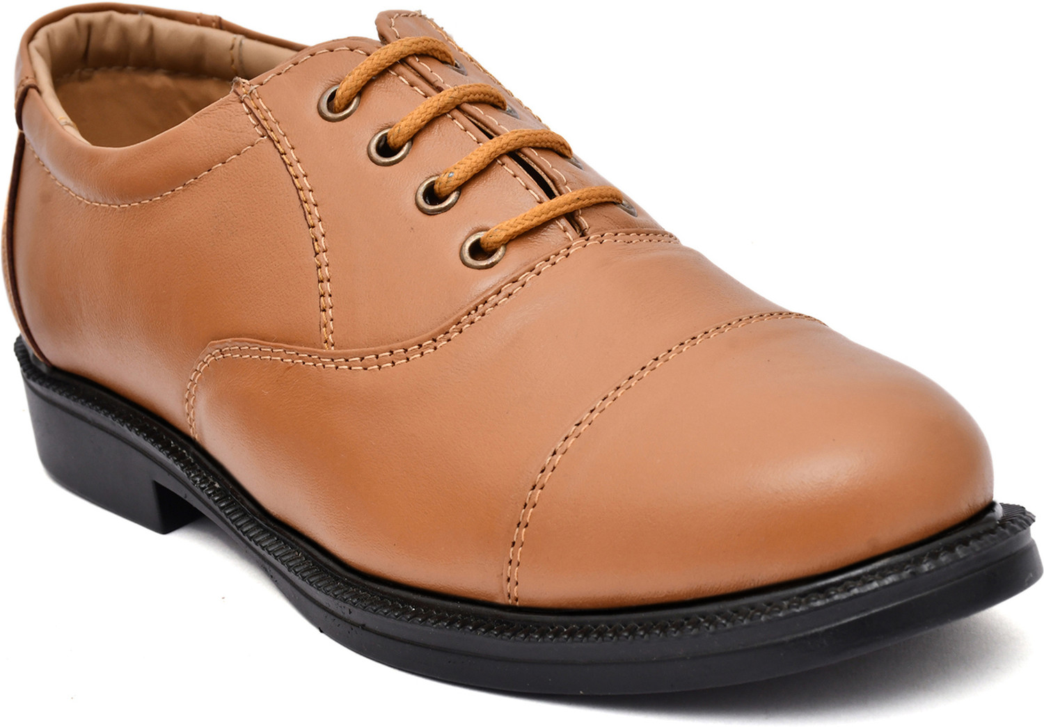 Image of PILLAA Men's Genuine Leather Lace Up Office Formal Oxford Shoes Lace Up For Men (Beige , 11)
