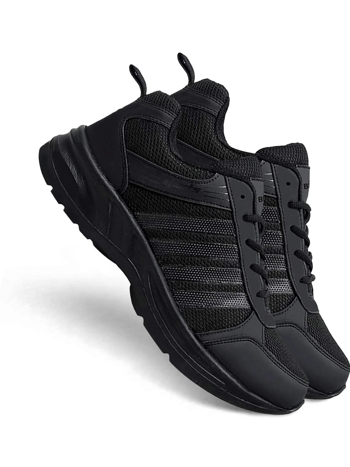 Image of WALKAROO Walking Shoes For Men (Black , 9)