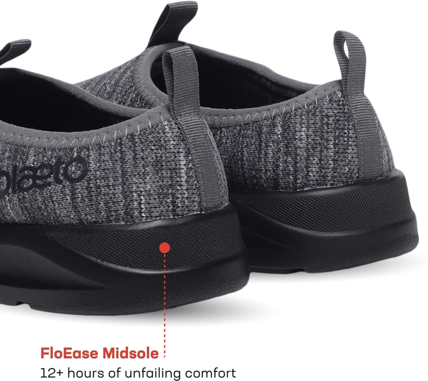 Image of Plaeto EZPlay Premium Walking Shoes |Comfortable Lightweight Shoes with Breathable Mesh Slip On Sneakers For Men (Black, Grey , 12)