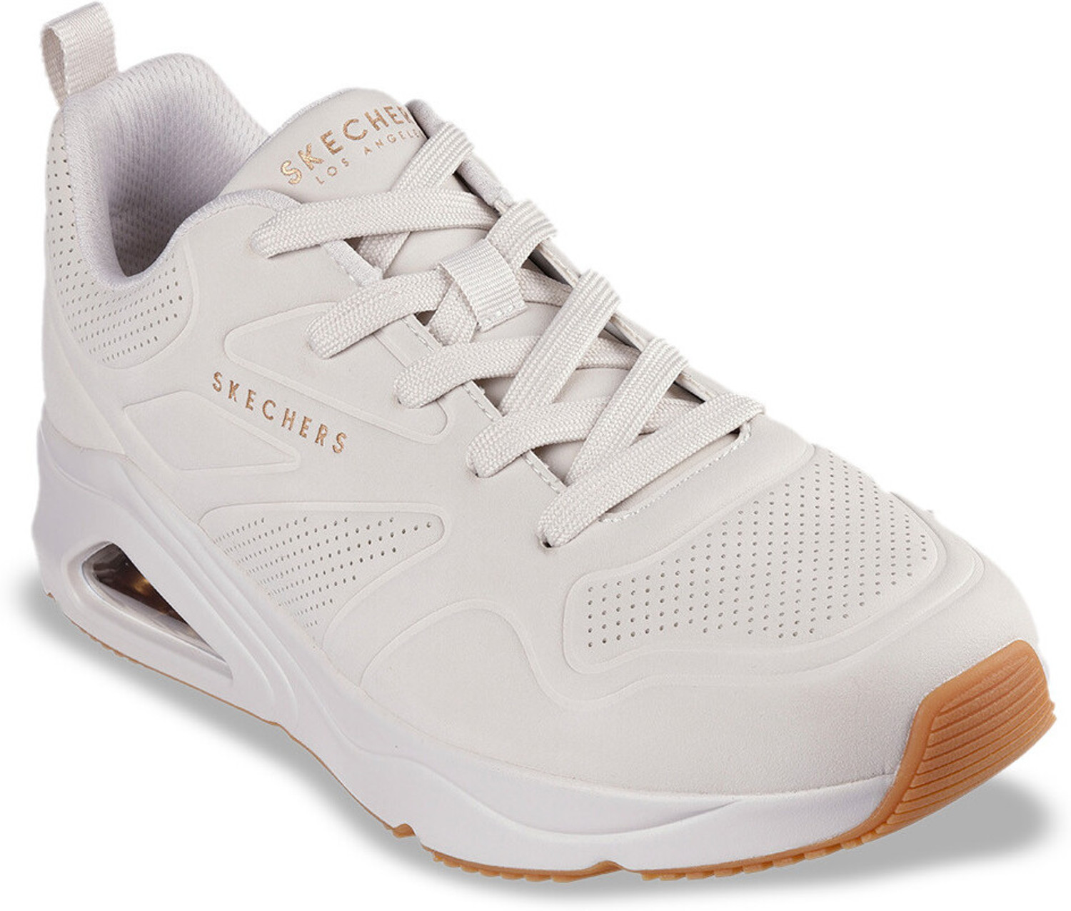 Image of Skechers TRES-AIR UNO - CASAIRAL Men Textured Sneakers Casuals For Men (Off White , 12)