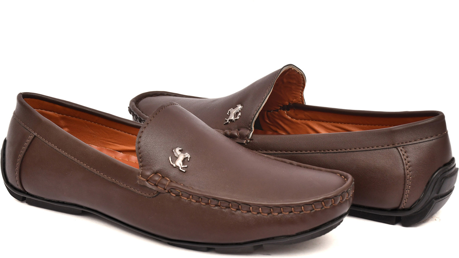 Image of Kuiq Geniune Synthetic Leather Trendy,Lightweight,Outdoor,Stylish,Partwear Loafers For Men (Brown , 7)