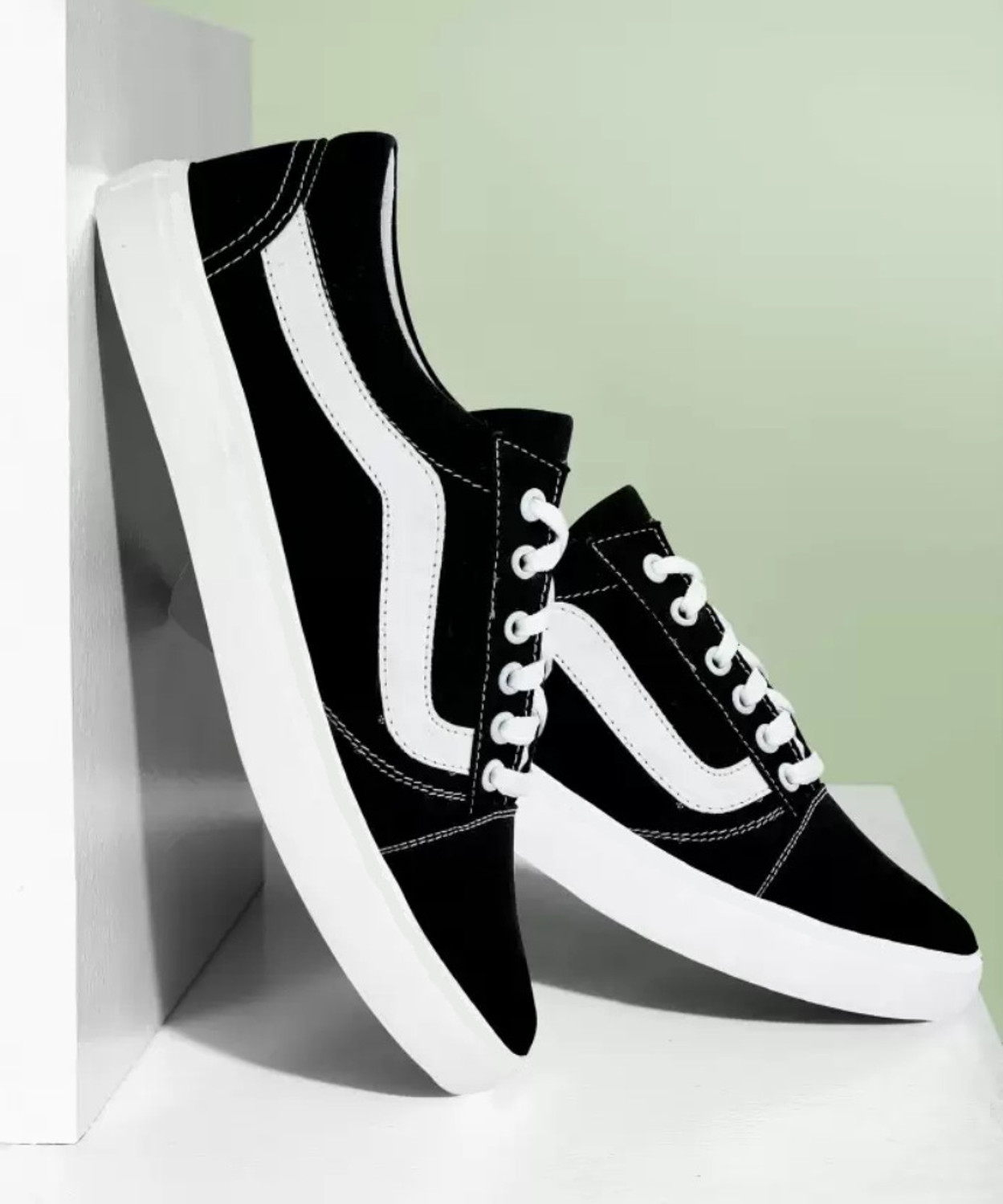 Image of Arivo Men's Chunky Sneaker Casual Sport Shoe With Thick Sole Walking Shoes For Men (Black, White , 10)