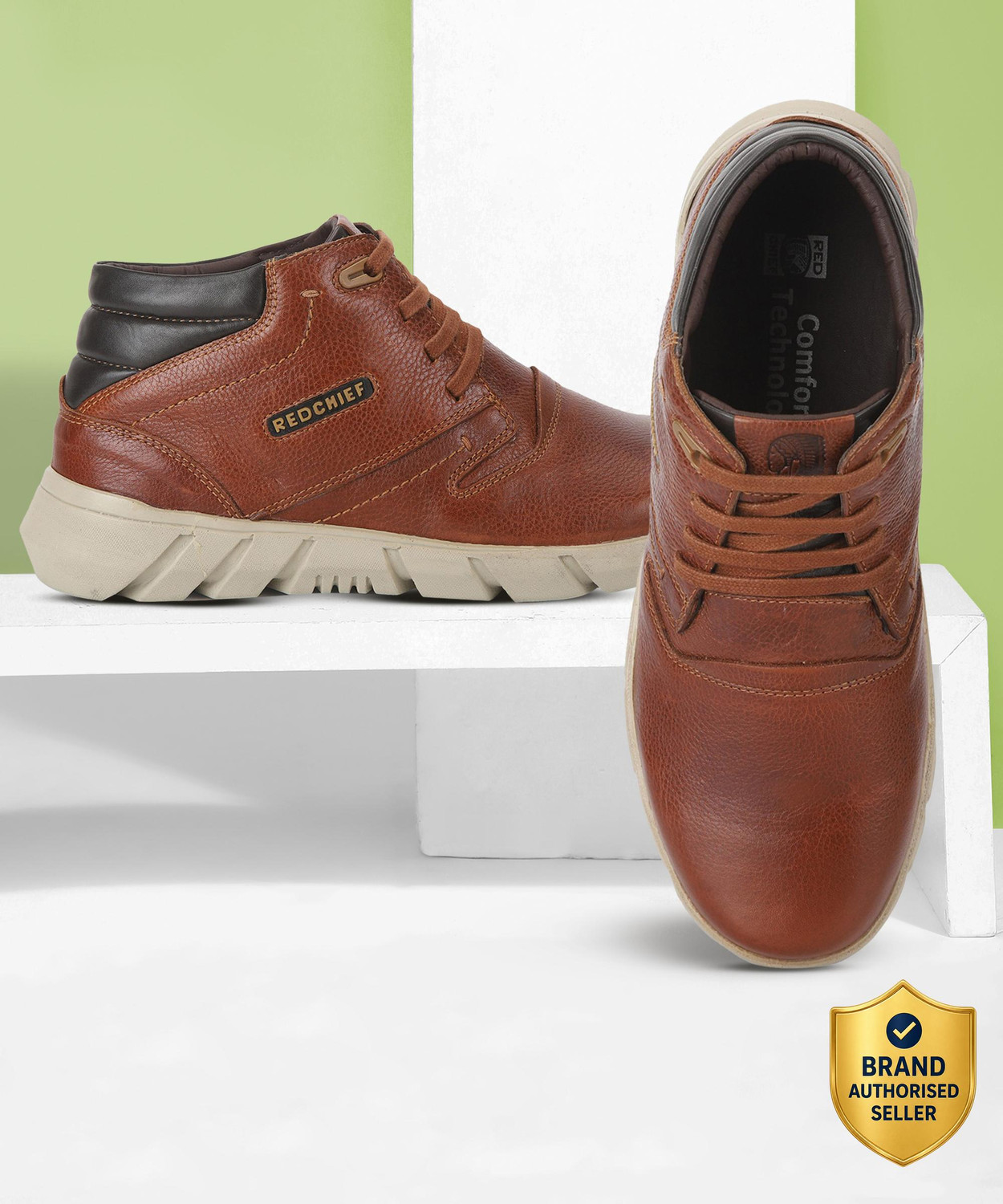 Image of RED CHIEF RC3895 Boots For Men (Brown , 10)