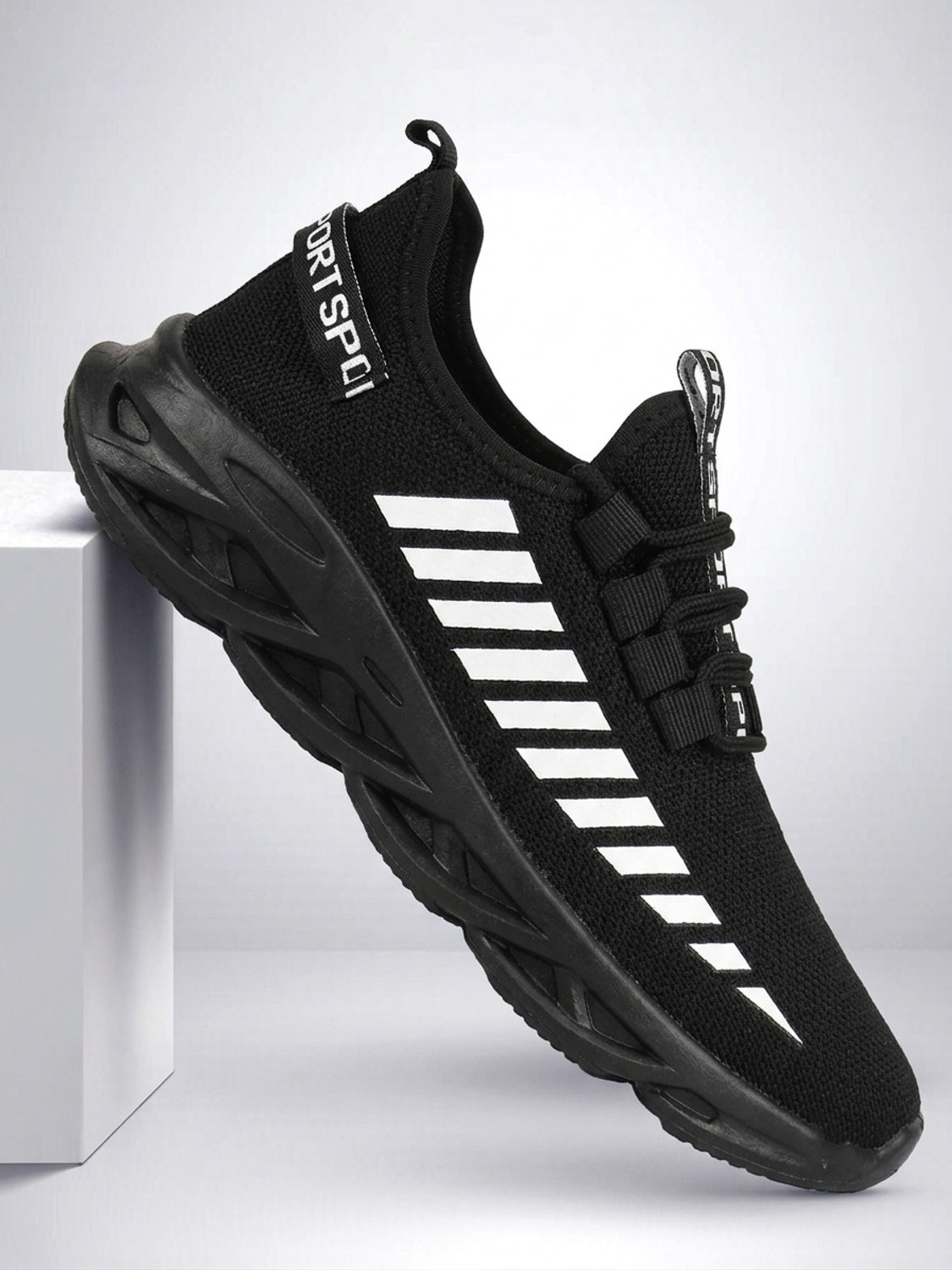 COOPERWINGS Running Shoes For Men (Black, 8) - Image 1