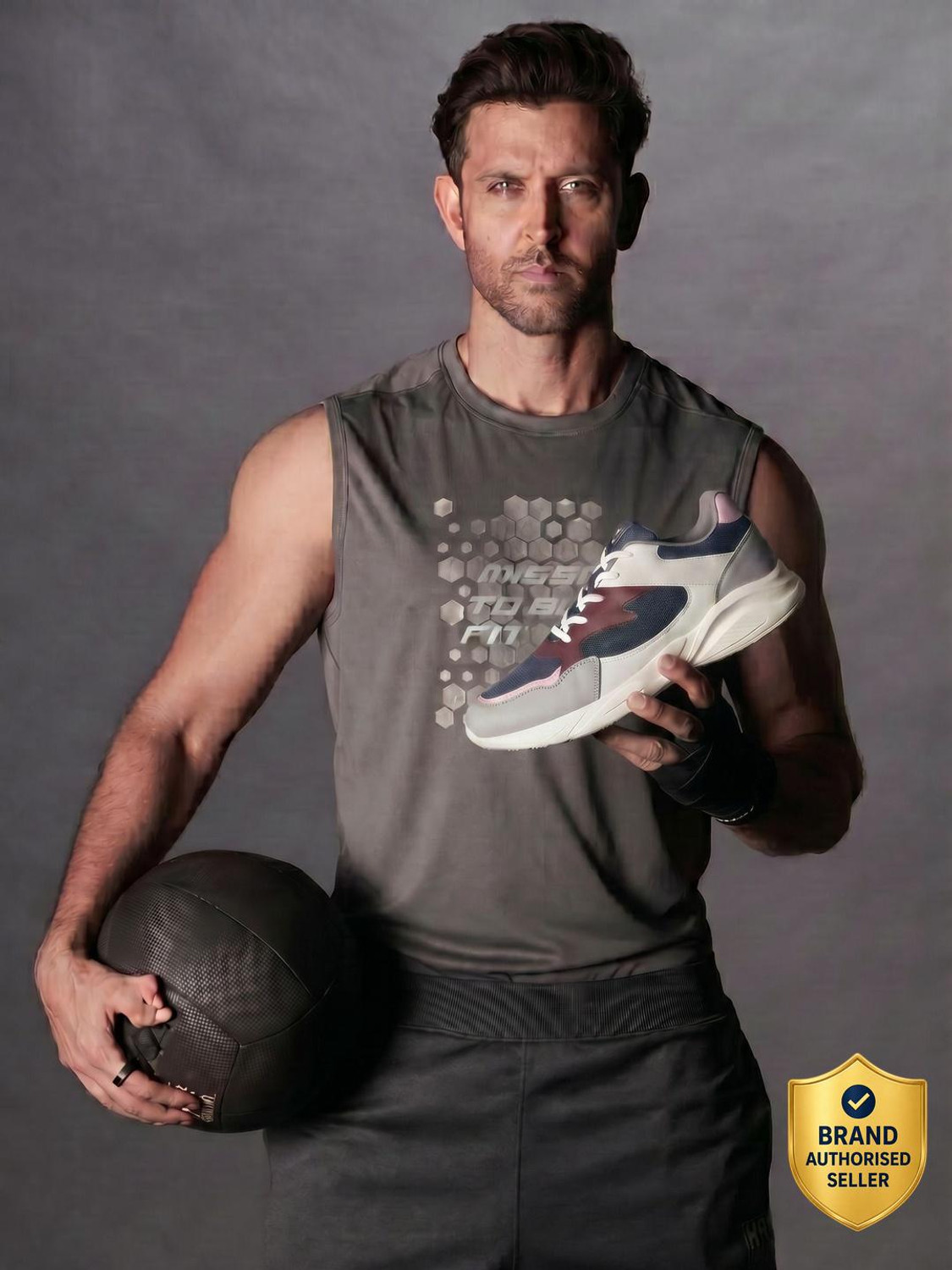 Image of HRX by Hrithik Roshan HX-001 27 Running Shoes For Men (Off White , 10)