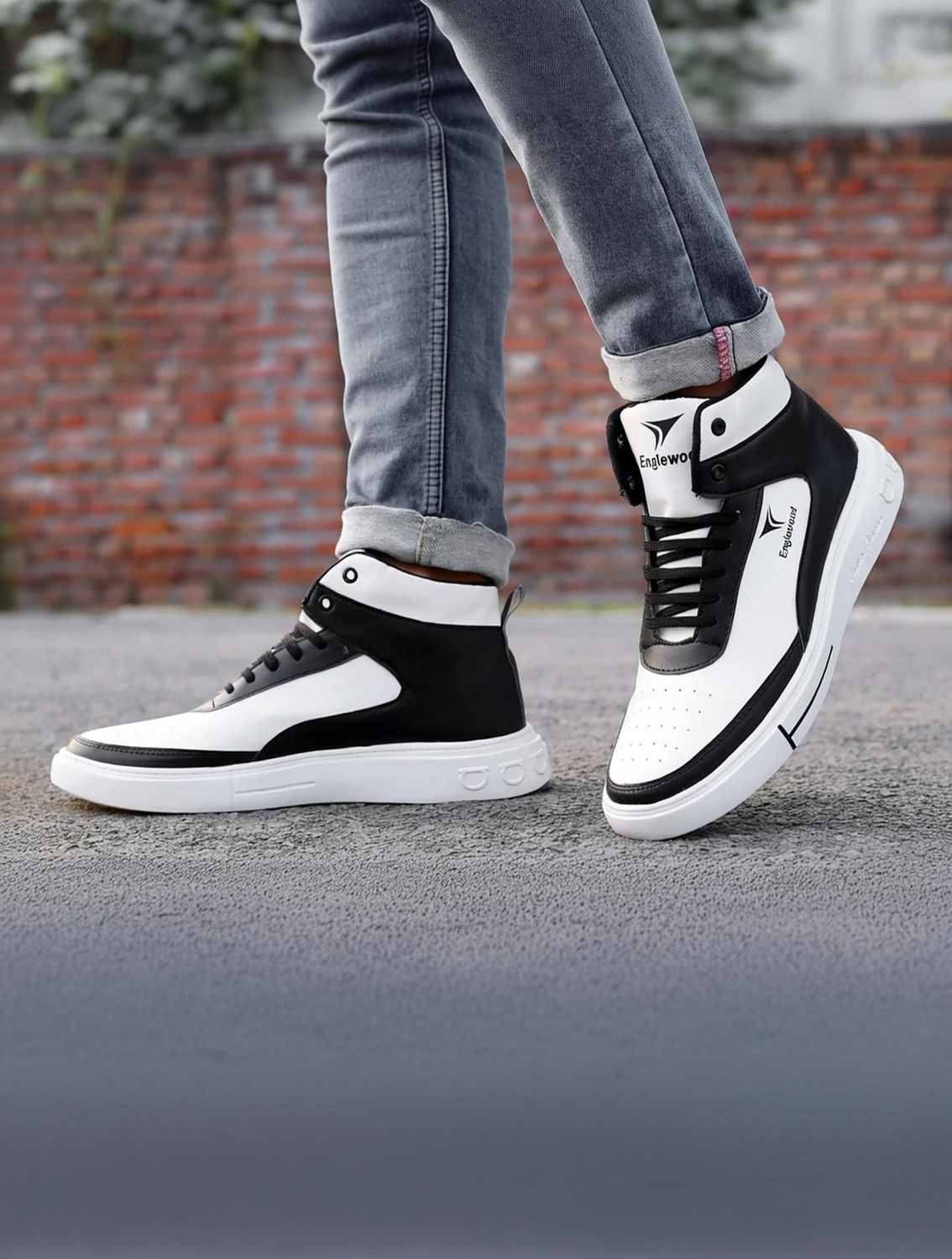 Englewood Men's White High Top Boots - Image 5