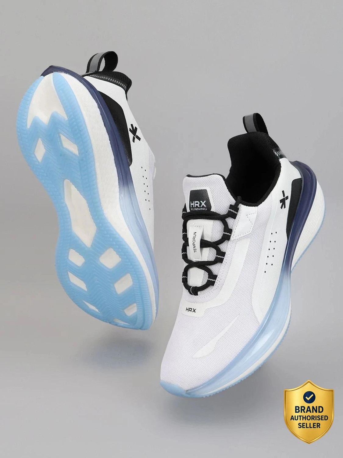 HRX by Hrithik Roshan HBHRSPSH95249552-White-7 Running Shoes For Men (Blue , 7) - Image 1