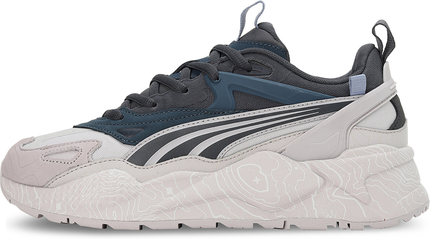 Image of PUMA RS-X Efekt Topographic Sneakers For Men (Grey , 5)