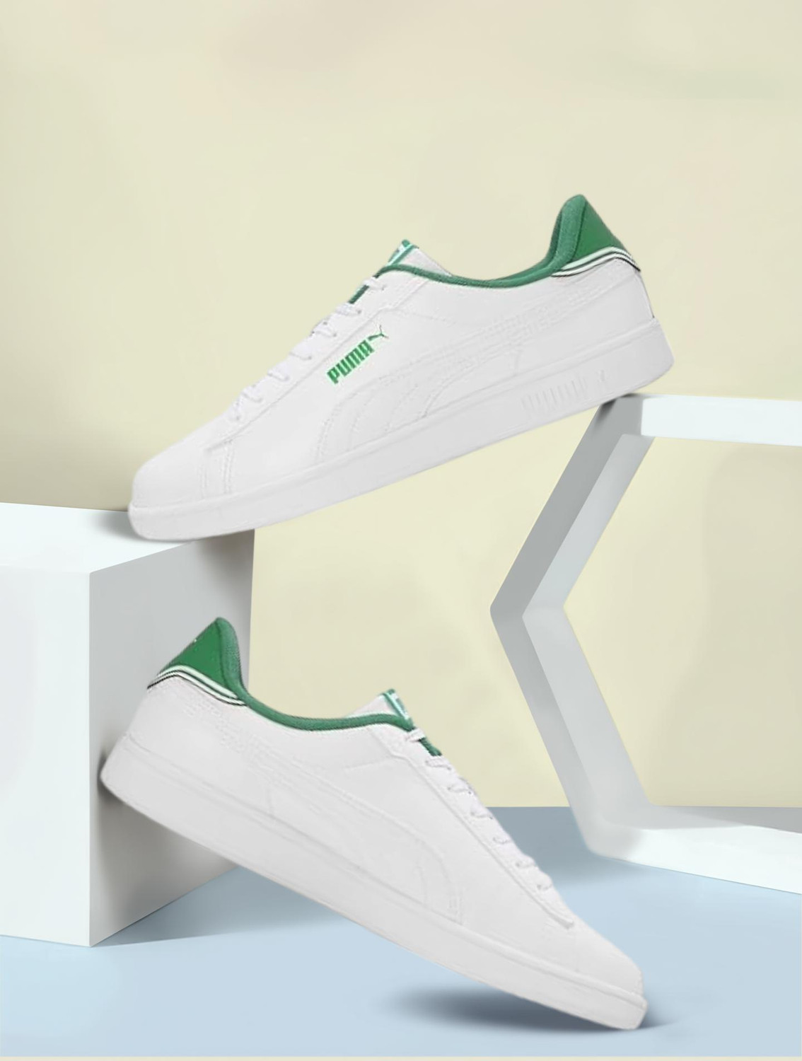 PUMA Smash Pop White Running Shoes For Men - Image 6