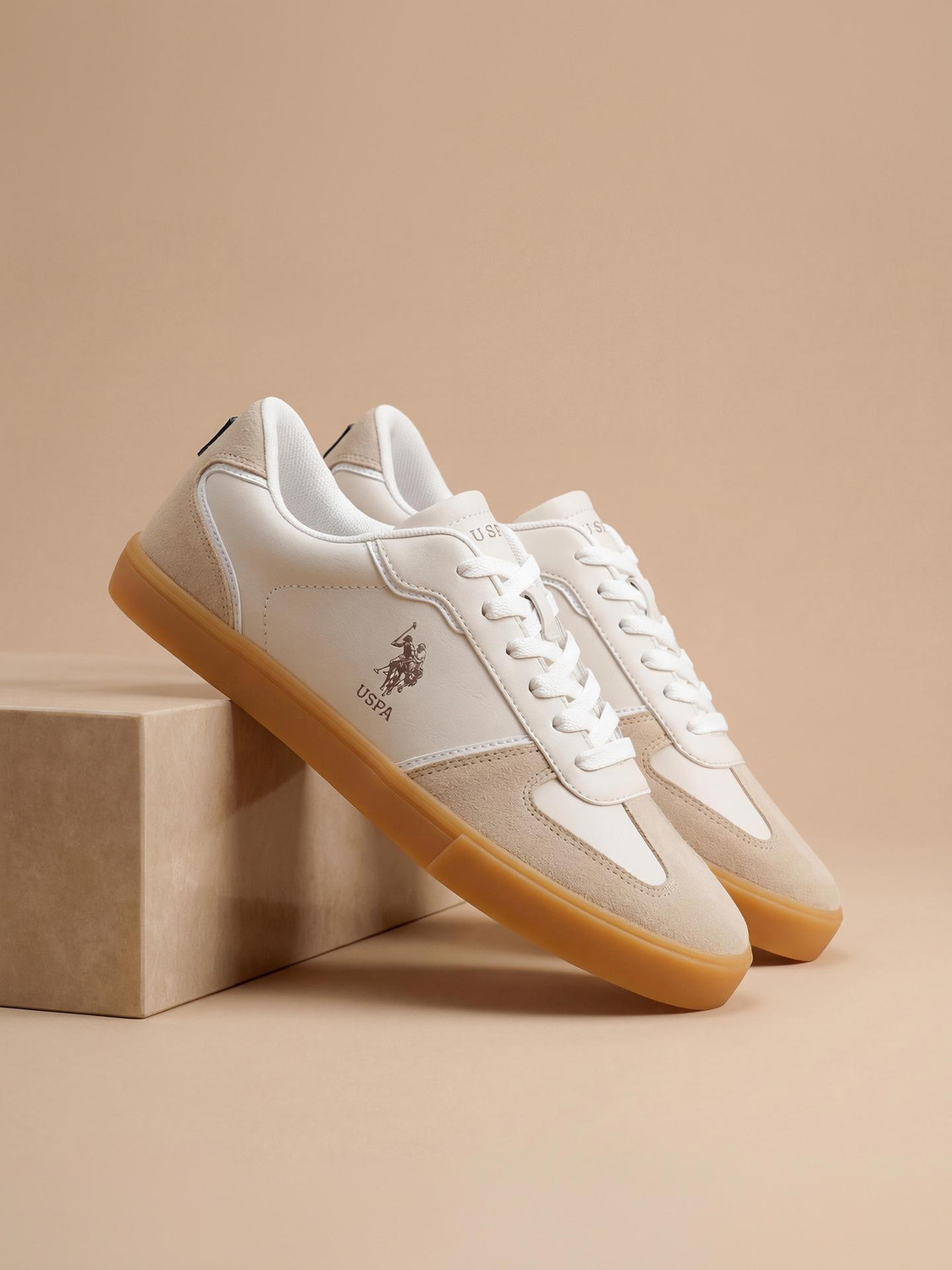 U.S. POLO ASSN. Sneakers For Men (Beige , 8) - Image 1