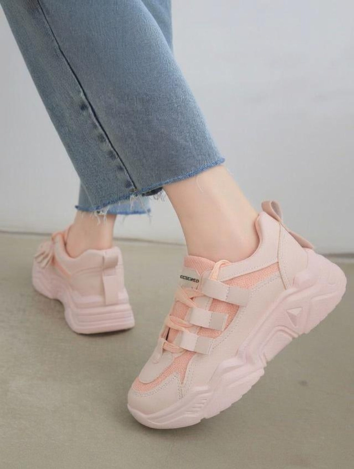 Image of dheeraj footwear udyog Sneakers For Women (Pink, White , 7.5)