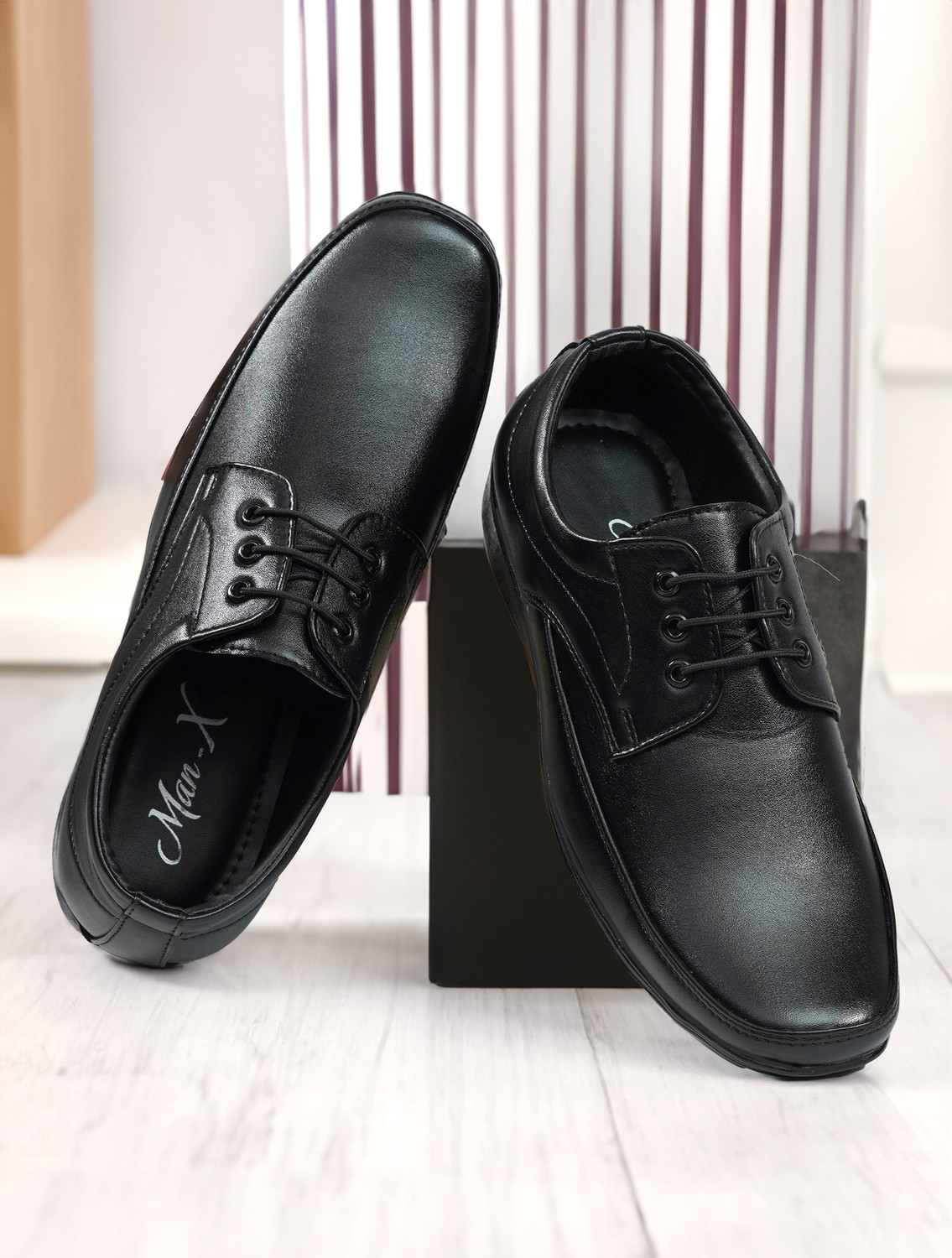Image of VEPERS Men's Comfortable Casual Shoe Walking Shoes For Men (Black, White , 7)