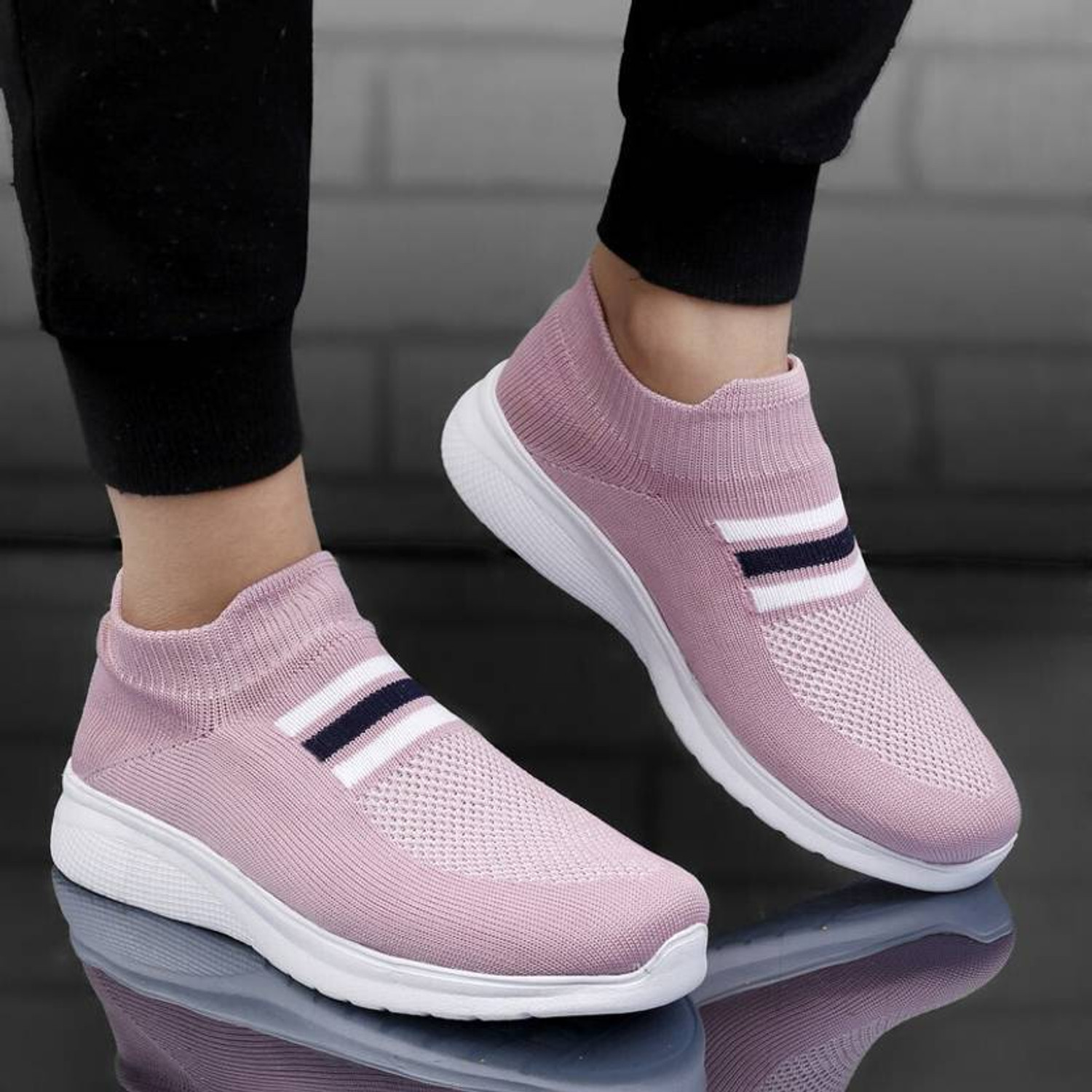 Image of NEWFEEL Many Walking Shoes For Women (White, Purple, 3 UK /India)
