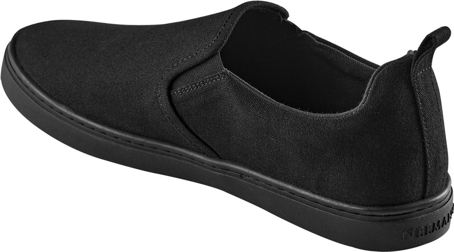 Image of Neemans Cotton Classic Slipon Casual Shoes For Men | Lightweight & Comfortable Slip On Sneakers For Men (Black , 12)