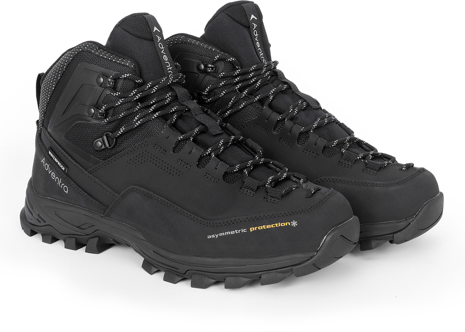 Image of Adventra Men's Waterproof Hiking Boots |WH1106 | Black Outdoors For Men (Black , 10.5)