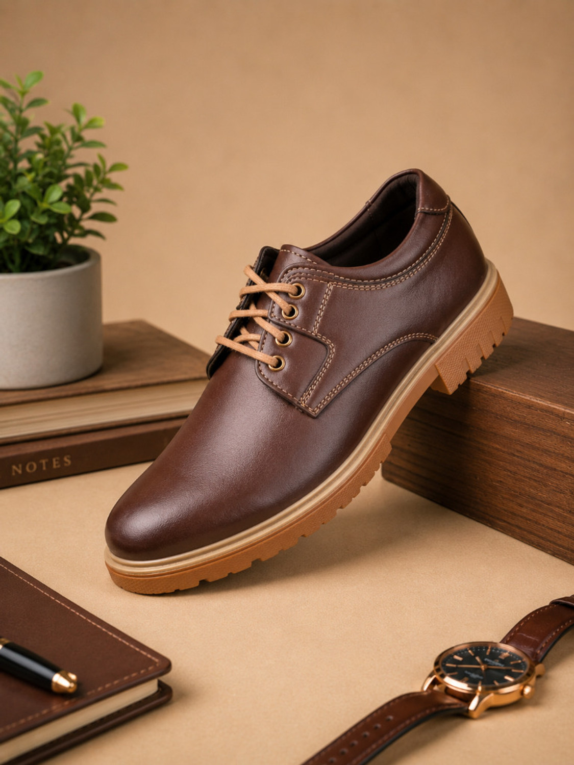 Image of HIGHLANDER Sneakers For Men (Tan , 9)