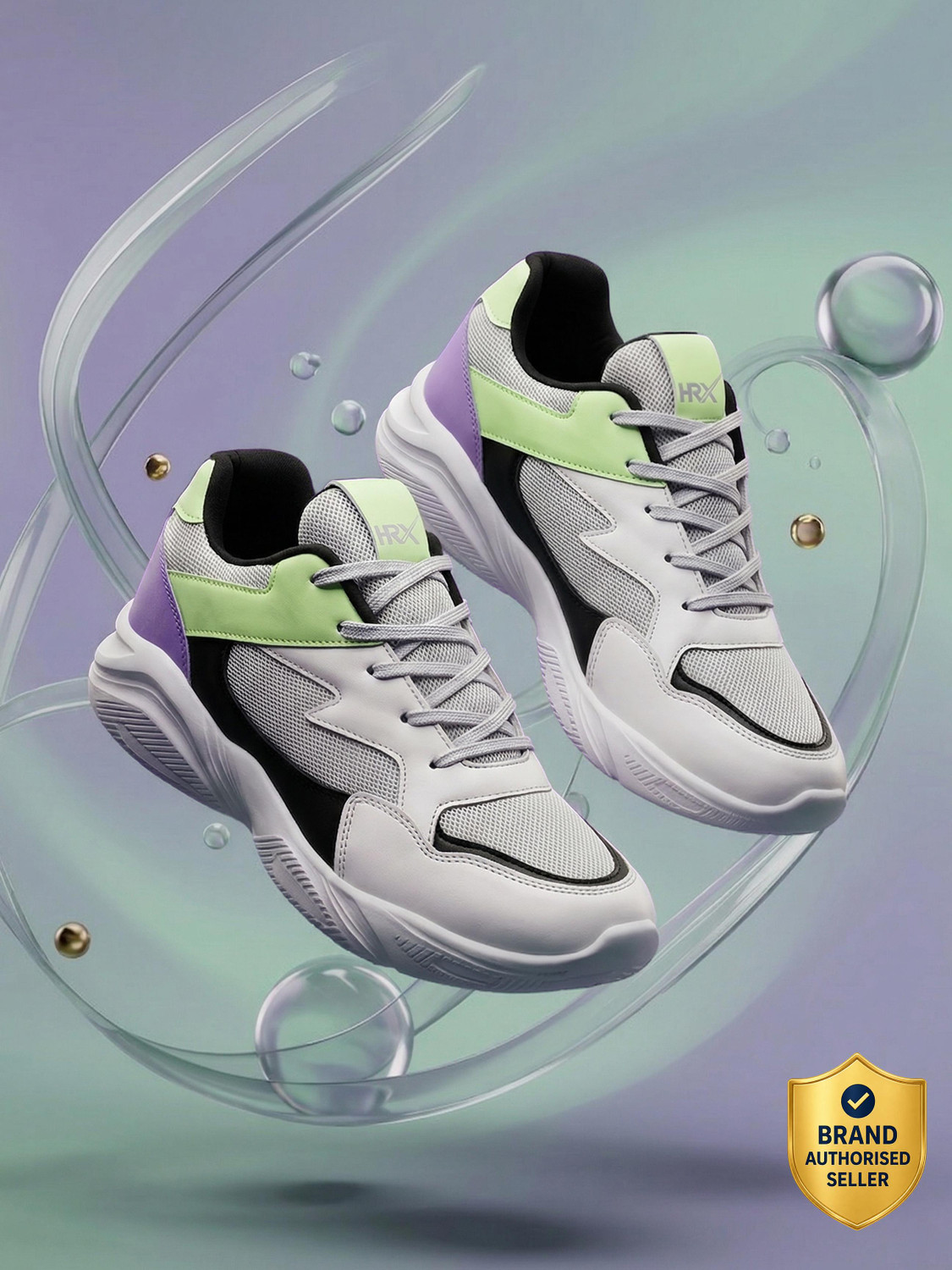 Image of HRX by Hrithik Roshan HX-001 27 Running Shoes For Men (Off White , 10)
