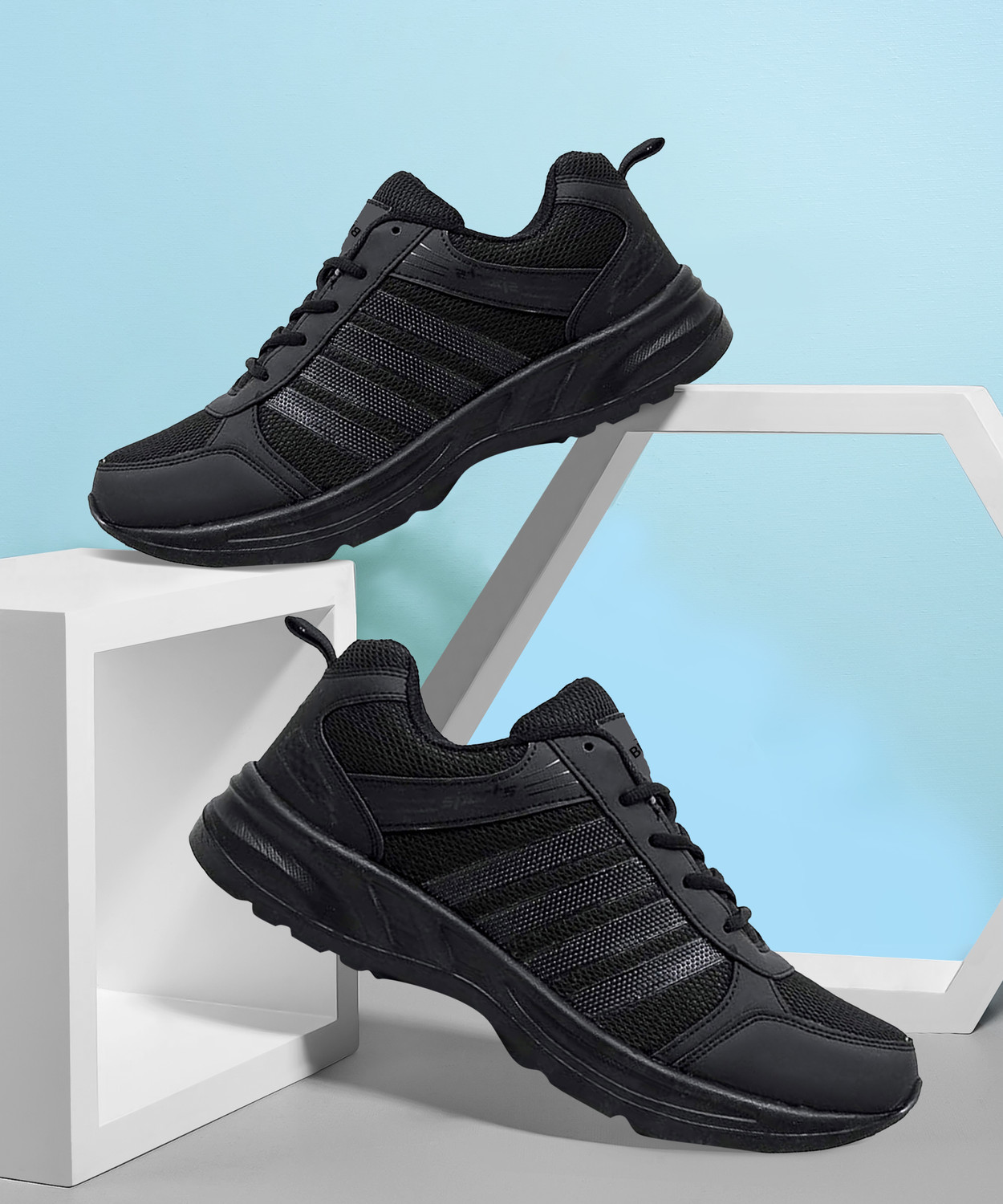 Image of SEGA RUNNER Jogging Shoes For Men (Black , 7)