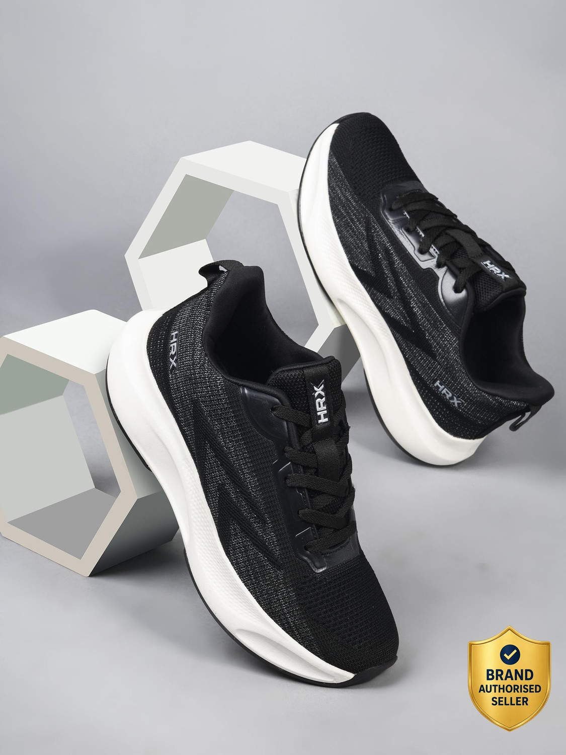 Image of HRX by Hrithik Roshan HX-174 02 Casuals For Men (Black , 9)
