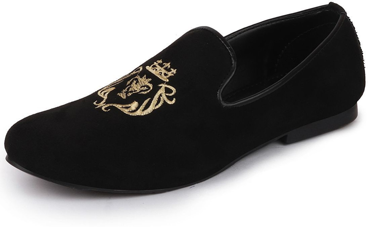 Image of FAUSTO Party Wedding Occasion Festive Comfort Lightweight Slip On Shoes Loafers For Men (Black, 10)