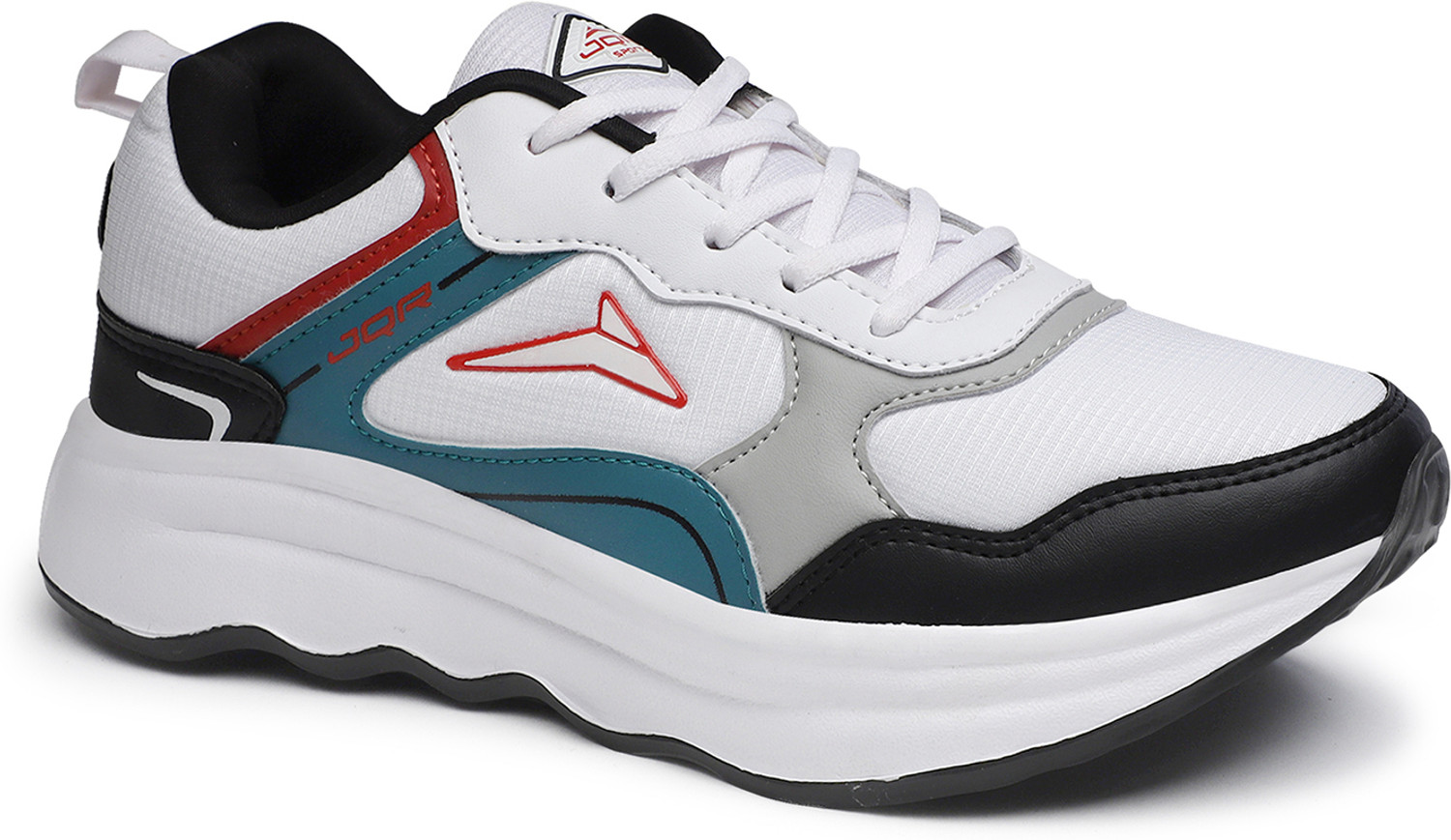 JQR KINETIX Running Shoes for Men (White, UK 7) - Image 1