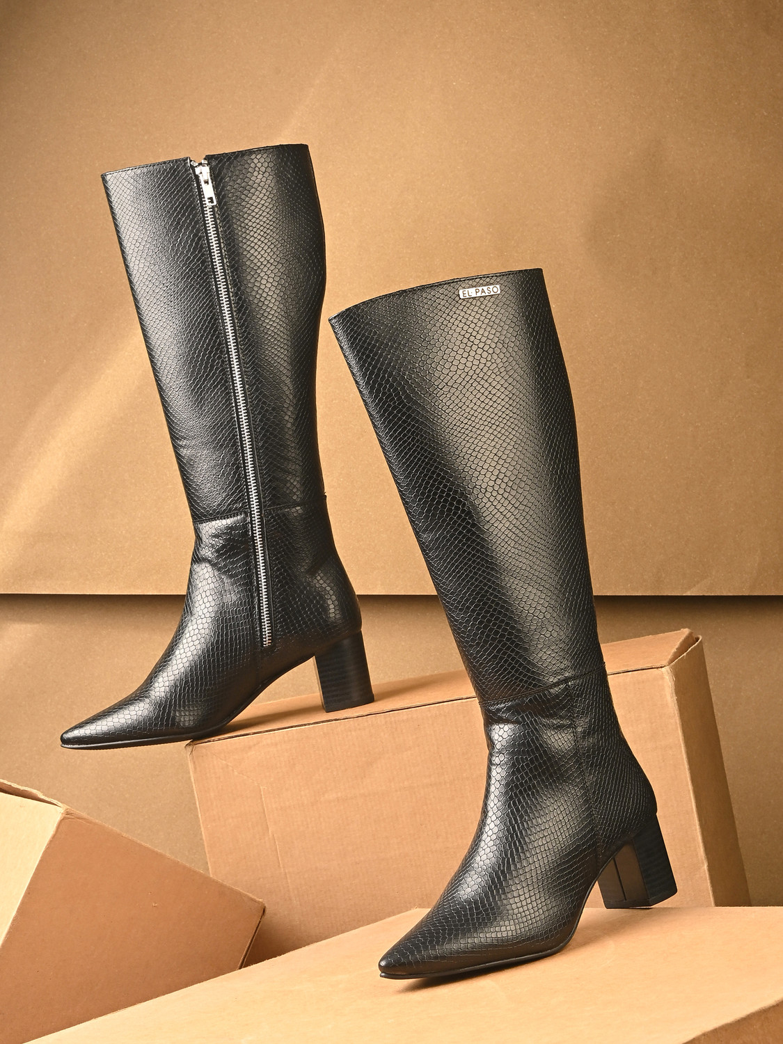Image of SHERRIF Boots For Women (Black , 2.5)