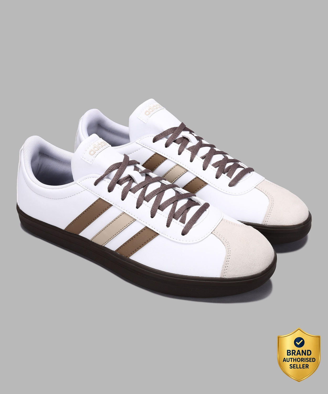 ADIDAS VL COURT BASE IKD Sneakers For Men (White , 6) - Image 1