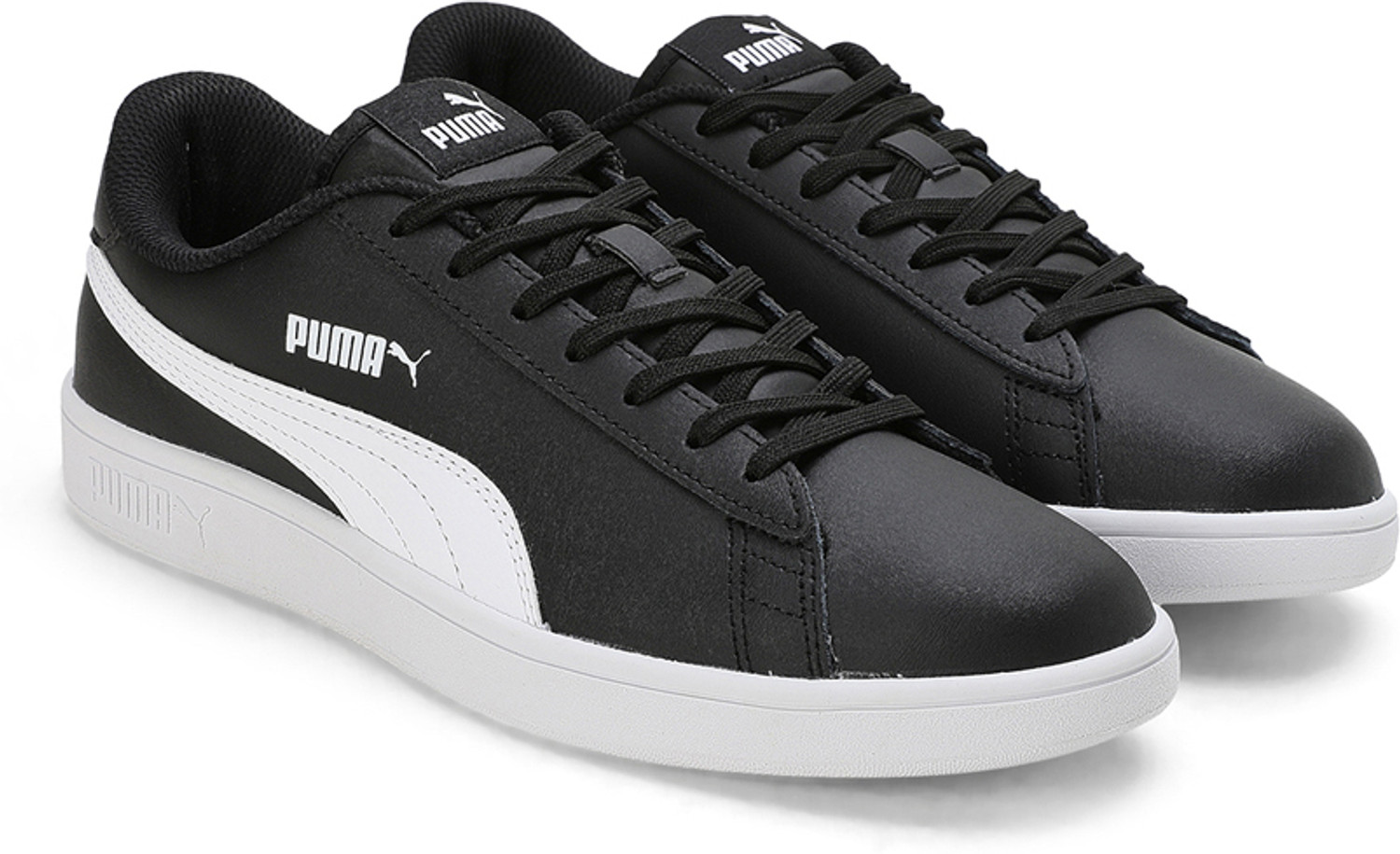 Image of PUMA Smash v2 L Sneakers For Women (Black , 4)