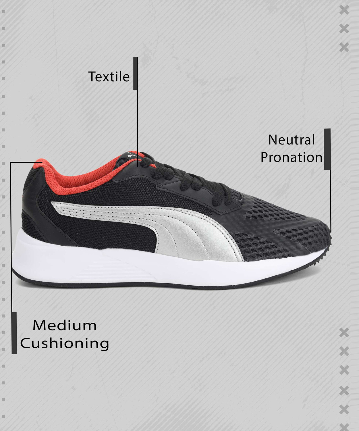 Image of PUMA Pacer Uprise V2 Walking Shoes For Men (Black , 12)