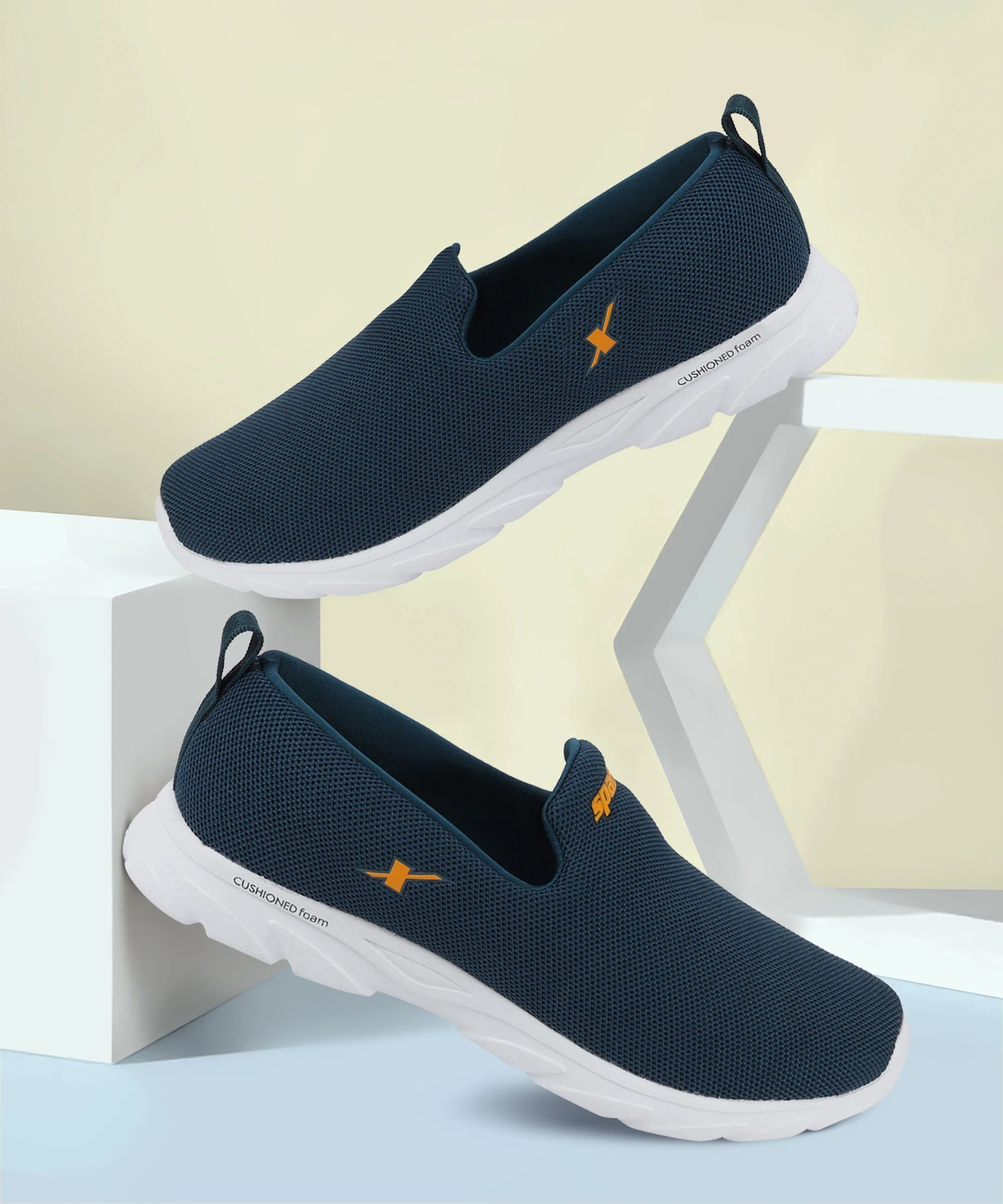 Image of Plaeto EZPlay Walking Shoes | Comfortable Lightweight Shoes with Breathable Mesh Slip On Sneakers For Men (Blue, Grey , 7)