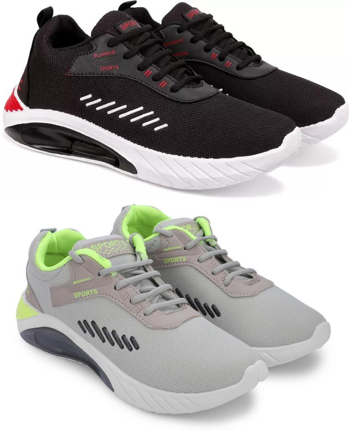 Image of WALKAROO Walking Shoes For Men (Black , 9)
