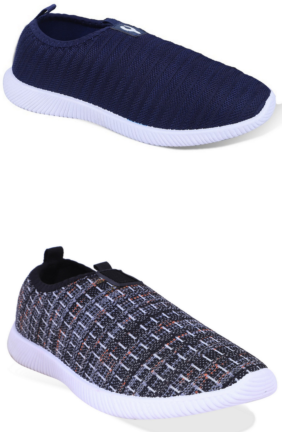 Image of Fabbmate 2 Pair Without Laces Daily use Shoes Canvas Shoes For Women (Multicolor , 6)