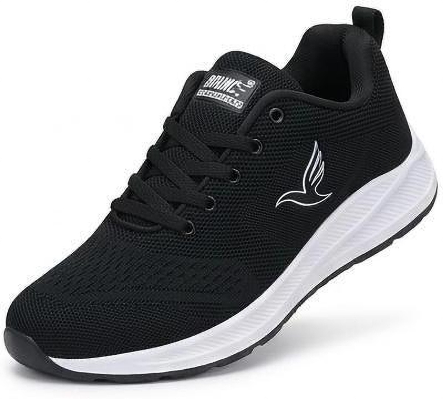 Image of Bounce Men Sports Shoes | Lightweight EVA Sole Running & Walking Shoes Sneakers For Unisex (Black , 9)