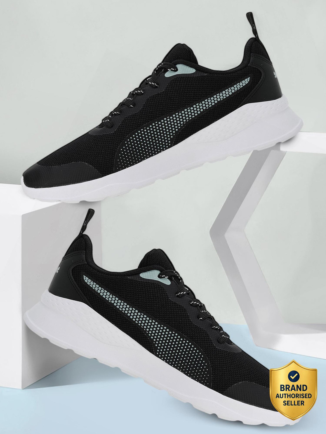 Image of one8 Boom Rush Running Shoes For Men (Black , 10)