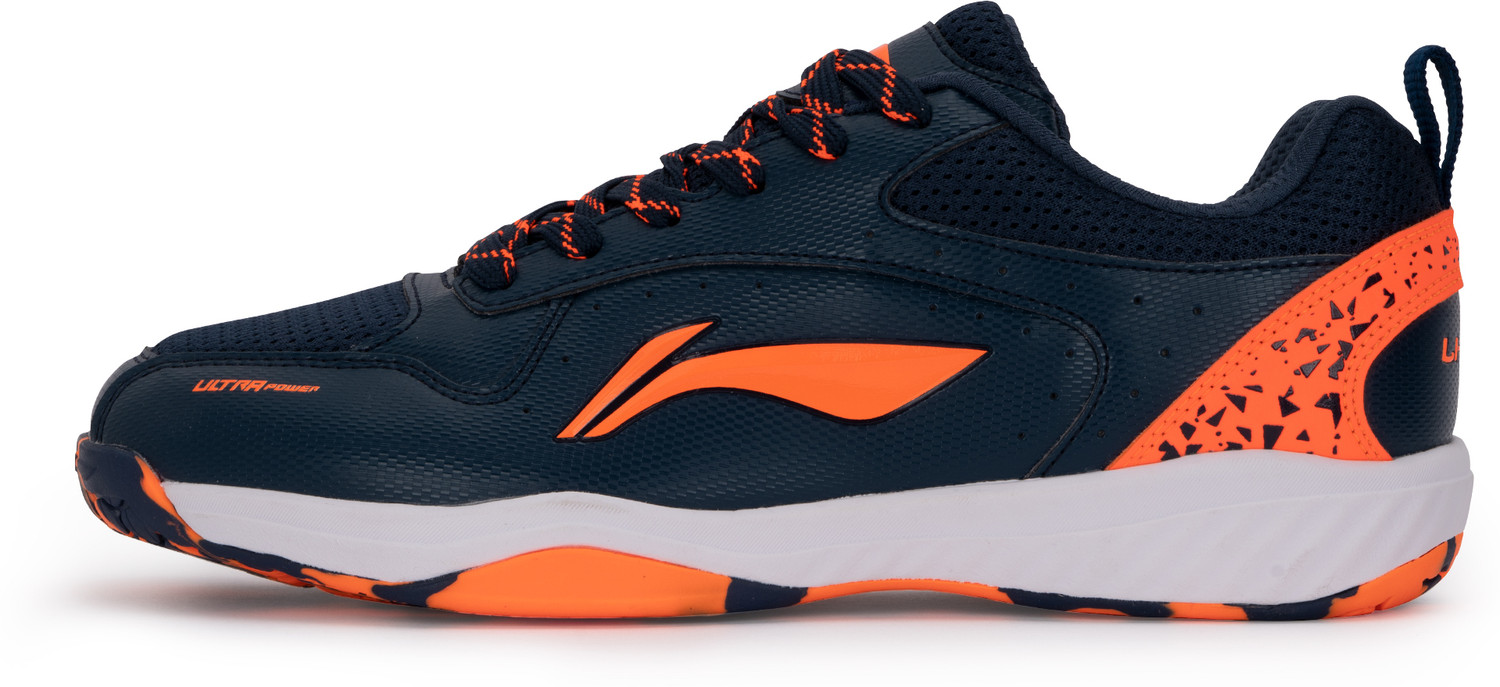 Image of LI-NING Ultra Power Badminton Shoes For Men (Navy, Orange , 2.5)