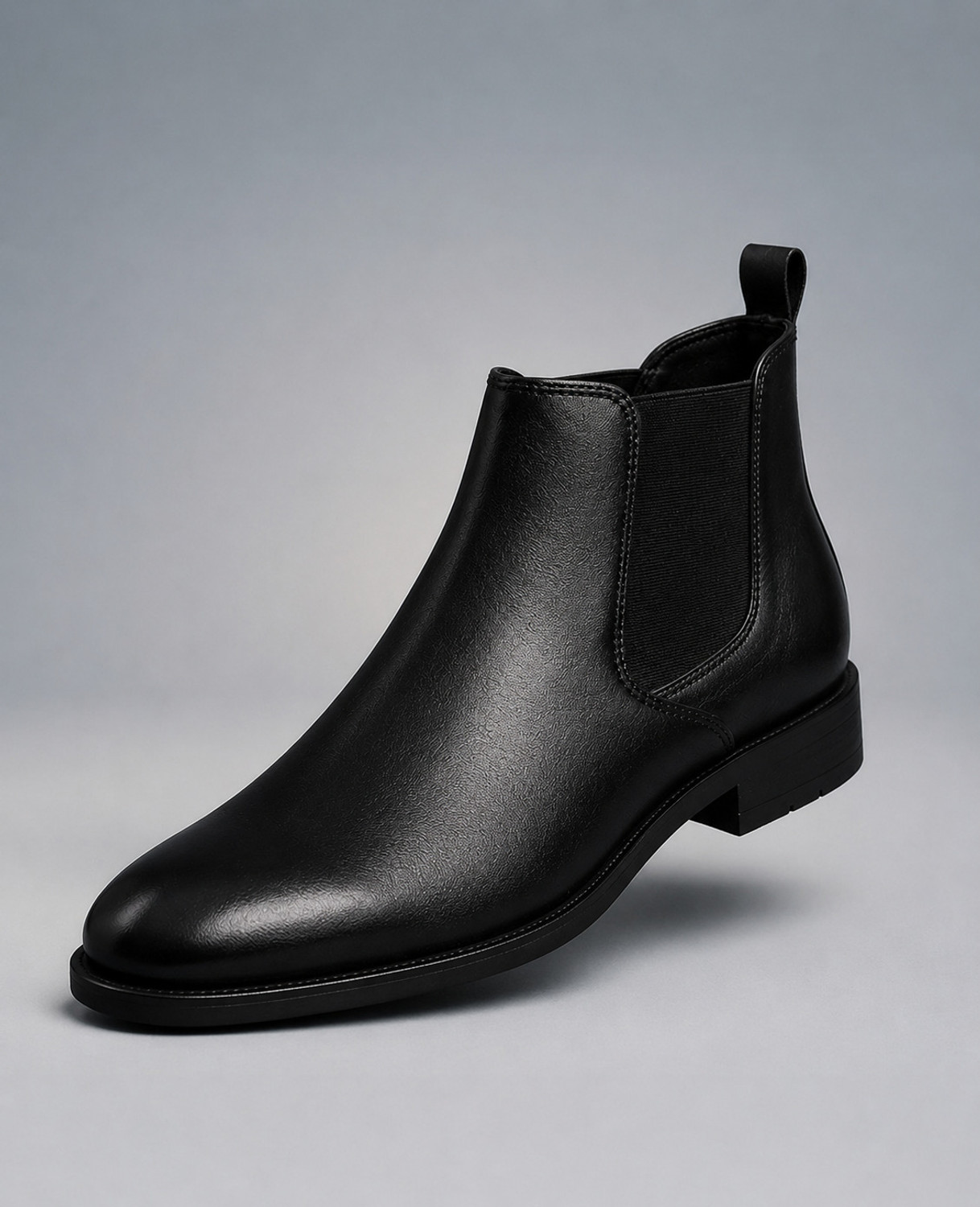 Leacom Boys Men Chelsea Slip-On Synthetic Leather Boots - Image 1