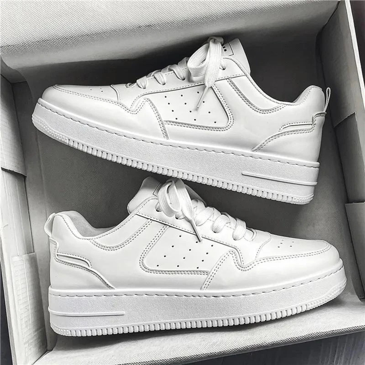 STRANGER BROTHERS Men White Sneakers - Image 5