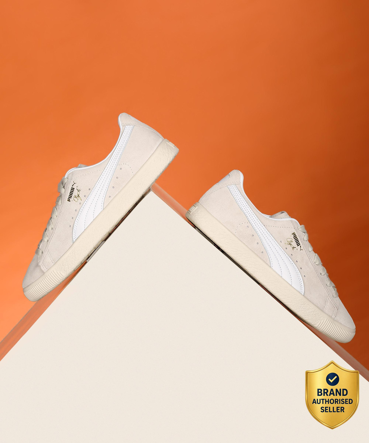 Image of PUMA Army Trainer Suede Sneakers For Men (Beige , 12)