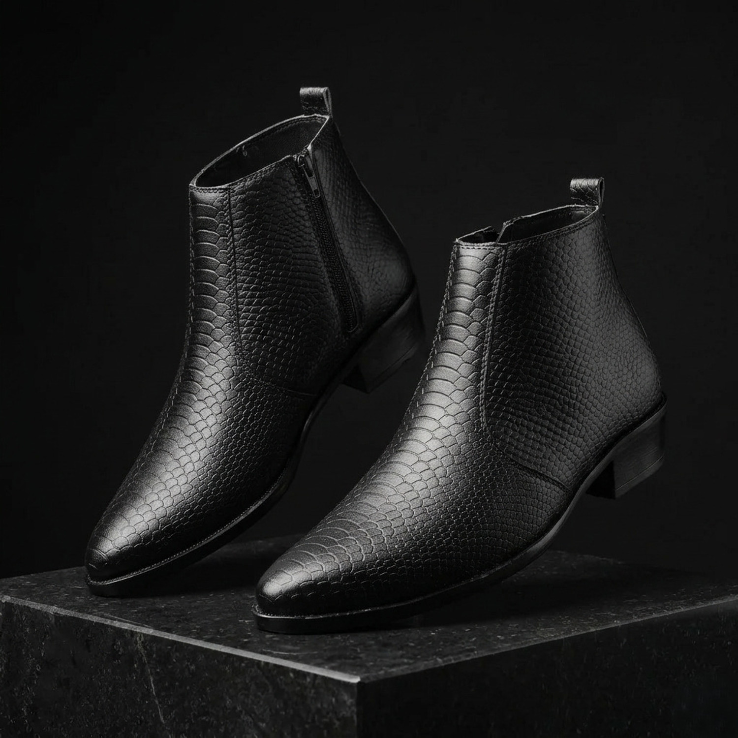 Image of Retro King Boots For Men (Black , 7)