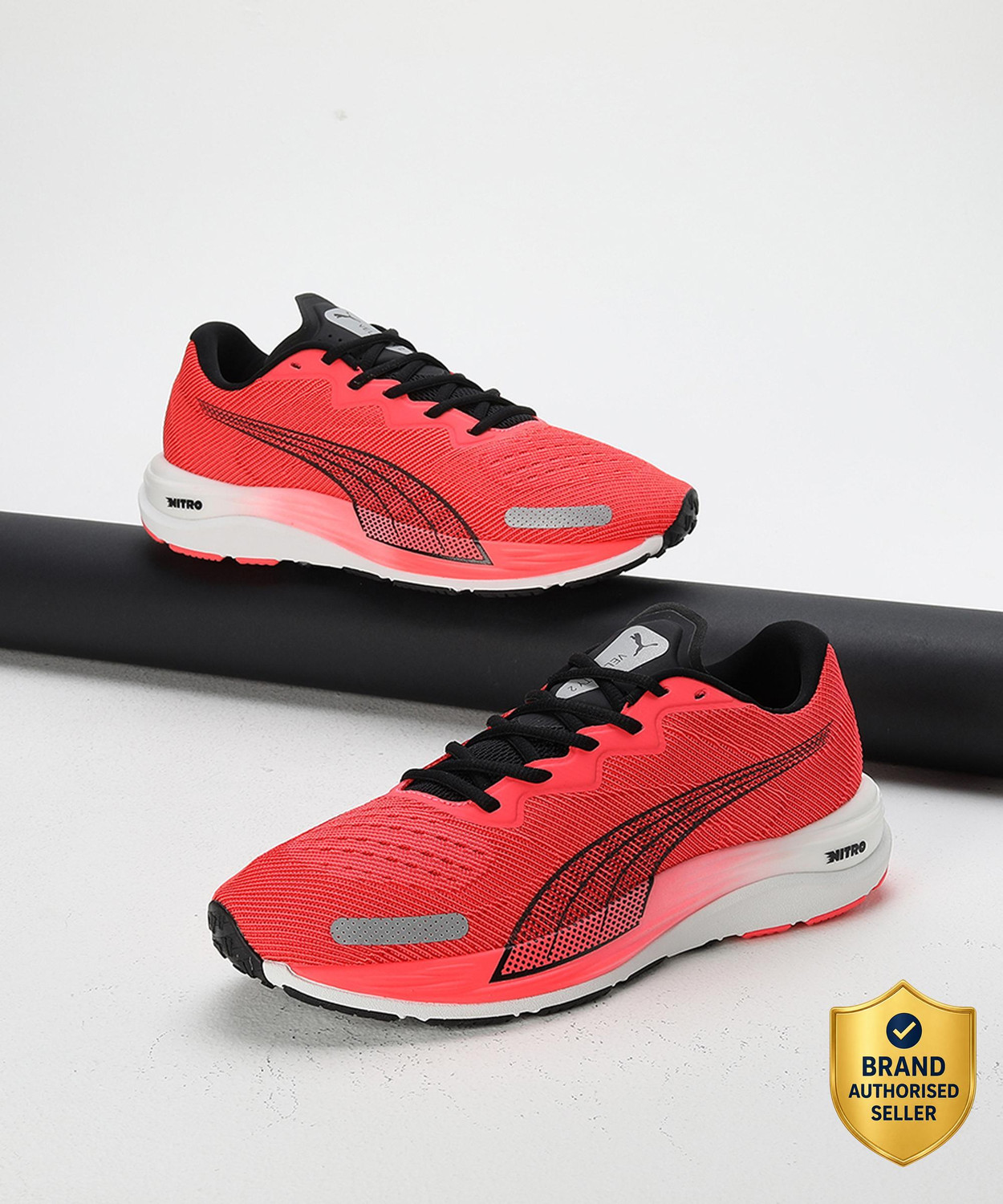 Image of PUMA Deviate NITRO 2 Running Shoes For Men (Black , 13)