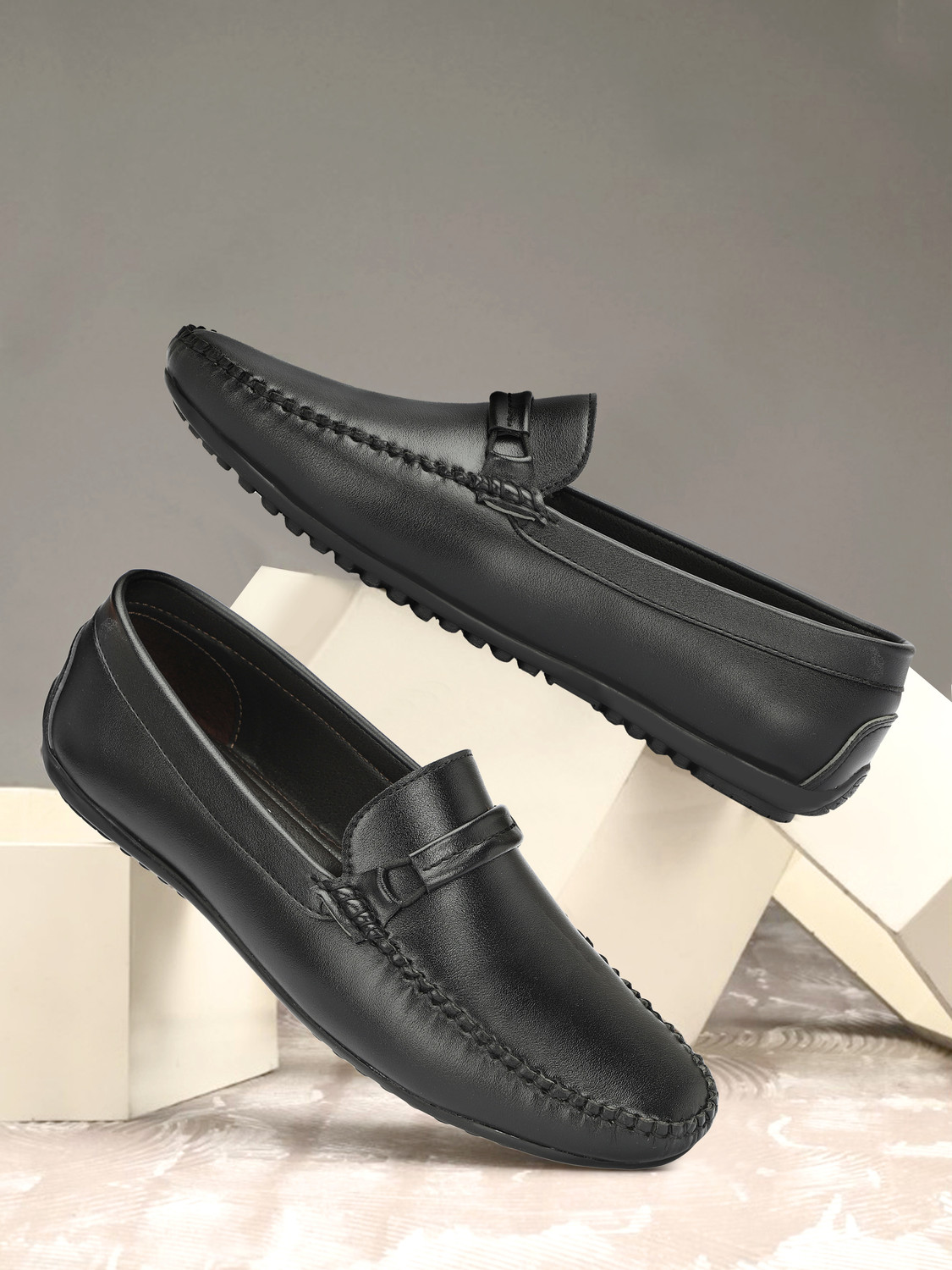 Image of aRICS ATTRACTIVE PARTY WEAR LOAFERS SHOES FOR MEN Loafers For Men (Black , 6)