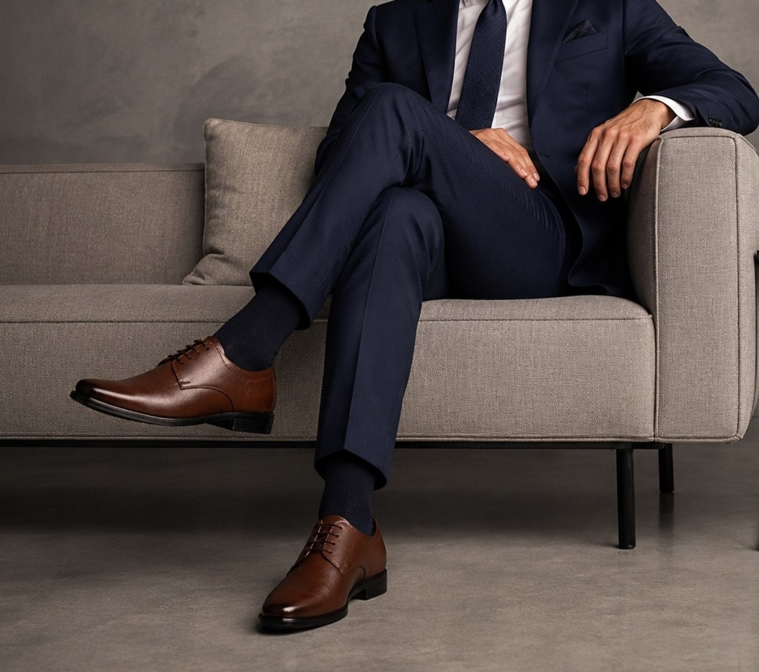 Image of Michael Angelo Formal Shoes For Men (Tan , 5)