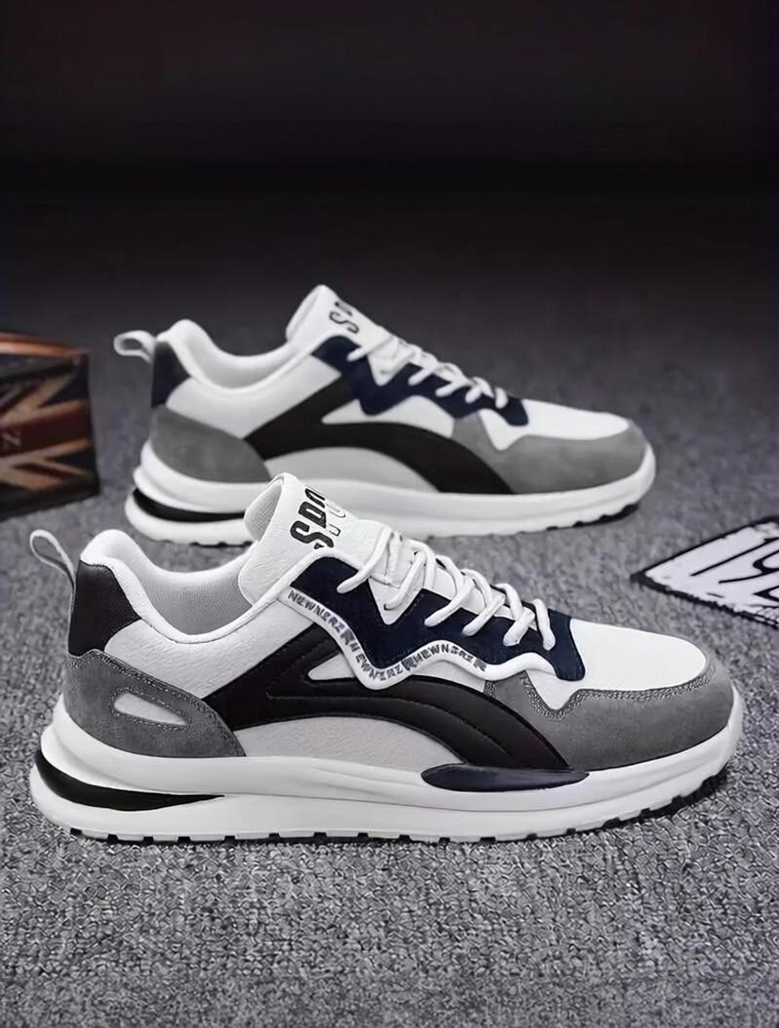 Image of Aeonik Stylish Casual Sneakers For Men & Boys Sneakers For Men (White, Green , 9)